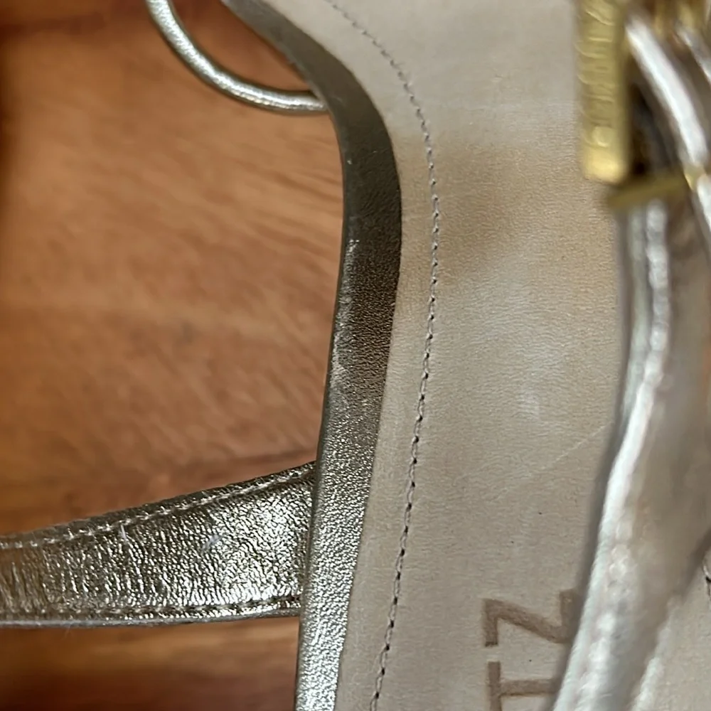 SCHUTZ Gold Platform Sandals - Picture 6 of 16